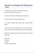 Operations and Supply Chain Management - C720 Questions & Answers 2024&lpar;A&plus;GRADED 100&percnt;VERIFIED&rpar;