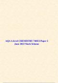 AQA A-level CHEMISTRY 7405/2Paper 2 June 2023 and Mark Scheme