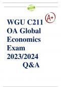 WGU C211 OA Global Economics Exam Latest 2023 / 2024 (Verified Answers)