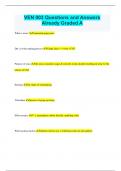 VEN 003 Bundled Exams Questions and Answers &lpar;2023&sol;2024&rpar; &lpar;Complete and Accurate&rpar;