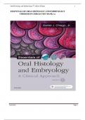 TEST BANK FOR ESSENTIALS OF ORAL HISTOLOGY AND EMBRYOLOGY 5TH EDITION CHIEGO LATEST A+