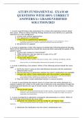 ATI RN FUNDAMENTAL EXAM 60 QUESTIONS WITH 100&percnt; CORRECT ANSWERS&sol;A&plus; GRADE&sol;VERIFIED SOLUTION&sol;2023