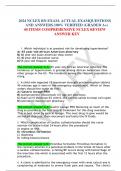 2024 NCLEX RN EXAM&period; ACTUAL EXAM QUESTIONS AND ANSWERS&period;100&percnt; VERIFIED &lpar;GRADED A&plus;&rpar; 40 ITEMS COMPREHENSIVE NCLEX REVIEW ANSWER KEY