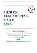 2024 File Update: HESI PN Fundamentals Exam Questions & Answers: Guaranteed A+