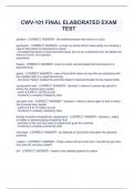 CWV-101 FINAL ELABORATED EXAM  TEST