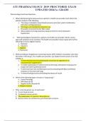ATI PHARMACOLOGY 2019 PROCTORED EXAM UPDATED 2024&sol;A&plus; GRADE