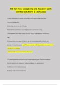 RN Exit Hesi Questions and Answers with verified solutions &vert; 100&percnt; pass