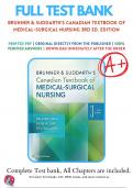 Test Bank For Brunner and Suddarth Canadian Medical Surgical Nursing 3rd Edition 9781451193336 | All Chapters with Answers and Rationals