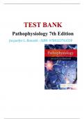 TESTBANK- PATHOPHYSIOLOGY TESTBANK UPDATED AND COMPLETE JACQUELYN TESTBANK- NEWEST VERSION