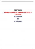 Test Bank for Medical-Surgical Nursing Concepts & Practice 5th Edition by Stromberg |All Chapters,  Year-2024|