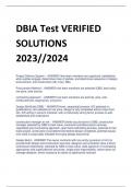 UPDATED DBIA Test VERIFIED SOLUTIONS 2024