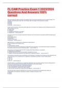 FL CAM Practice Exam 1 2023&sol;2024  Questions And Answers 100&percnt;  correct