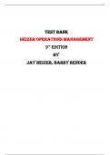 Test Bank for Heizer Operations Management 9th Edition by Jay Heizer, Barry Render |All Chapters,  Year-2024|