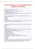INMAN DOMAIN 1 EXAM QUESTIONS & VERIFIED ANSWERS