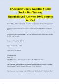 BAR Smog Check Gasoline Visible Smoke Test Training Questions And Answers 100&percnt; correct Verified