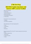 C706 Test Prep 2023&sol;2024 Update Questions And Answers 100&percnt; correct Verified