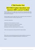 C706 Practice Test 2023&sol;2024 Update Questions And Answers 100&percnt; correct Verified