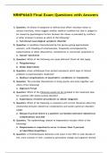 NRNP6665 Final Exam Questions with Answers