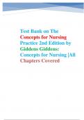 GIDDENS CONCEPTS FOR NURSING PRACTICE, 3RD EDITION TEST BANK with Complete Chapters