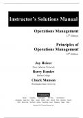 Solution Manual for Operations Management Sustainability and Supply Chain Management 12th Edition by Jay Heizer, Barry Render, Chuck Munson