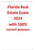 Florida Real Estate Exam 2024  with 100% correct answers