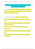 Arkansas Real Estate Bundled Exams Questions and Answers &lpar;2023&sol;2024&rpar; &lpar;Complete and Accurate&rpar;
