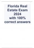 Florida Real Estate Exam 2024  with 100% correct answers