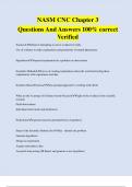 NASM CNC Chapter 3 Questions And Answers 100% correct  Verified
