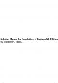 Solution Manual for Foundations of Business 7th Edition by William M. Pride.