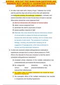 NURSING  HESI EXIT TEST BANK EXAM QUESTIONS AND ANSWERS BEST GRADED A&plus; GUARANTEED SUCCESS LATEST UPDATE 2024 GRADED A&plus;
