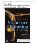 TEST BANK for Structure and Function of the Body 16th Edition Patton ISBN: 9780323597791. Test Bank. All 22 Chapters.
