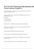 ECN 211 ASU Final Exam With Questions and Correct Answers Graded A+.