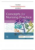 Concepts for Nursing Practice 3rd Edition Test Bank By Jean Foret Giddens | Chapter 1 – 57, Latest - 2024|