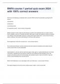 RNFA course 1 period quiz exam 2024 with 100&percnt; correct answers