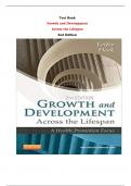 Growth and Development  Across the Lifespan  2nd Edition Test Bank By  Gloria Leife | Chapter 1 – 16, Latest - 2024|