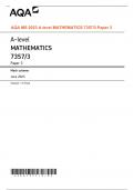 AQA MS 2023 A-level MATHEMATICS 7357/3 Paper 3