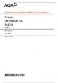 AQA MS 2023 A-level MATHEMATICS 7357/2 Paper 2