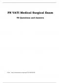 PN VATI Medical Surgical Exam 90 Questions and Answers 2023/ 2024