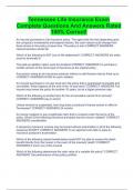Tennessee Life Insurance Exam Complete Questions And Answers Rated 100&percnt; Correct&excl;