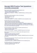 Georgia DDS Practice Test &lpar;questions  correctly answered&rpar;