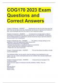 COG170 2023 Exam Questions and Correct Answers