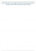 BUL 4310 Exam 2_ The Legal Environment of Business Questions 40 with answers 90% scored University of Florida