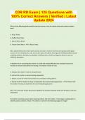 CDR Bundled Exams with Complete Solution &vert; Verified &vert; Guaranteed Success