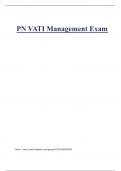 PN VATI Management Exam 2023/ 2024 Verified