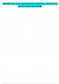 BUL 4310 Exam 1 the Legal Environment of Business questions and answers University of Florida