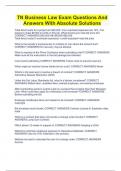 TN Business Law Exam Questions And Answers With Absolute Solutions