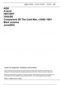 AQA A-level HISTORY 7042/2R Component 2R The Cold War, c1945–1991 Mark scheme June2023