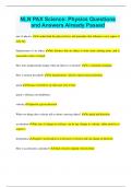 NLN PAX Science&colon; Physics Questions and Answers Already Passed