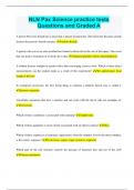 NLN Pax Science practice tests Questions and Graded A