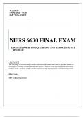 WALDEN UNIVERSITY NURS 6630 FINAL EXAM (EXAM ELABORATIONS QUESTIONS AND ANSWERS NEWLY UPDATED Graded A)